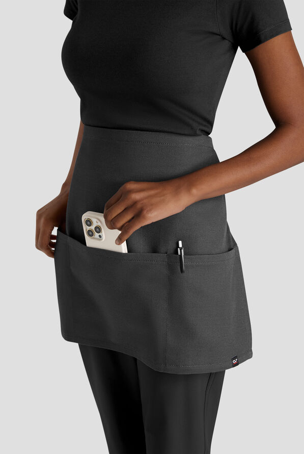 Industry Line Cavalry Twlil Unisex 3-Pocket Waist Apron - Black - 3