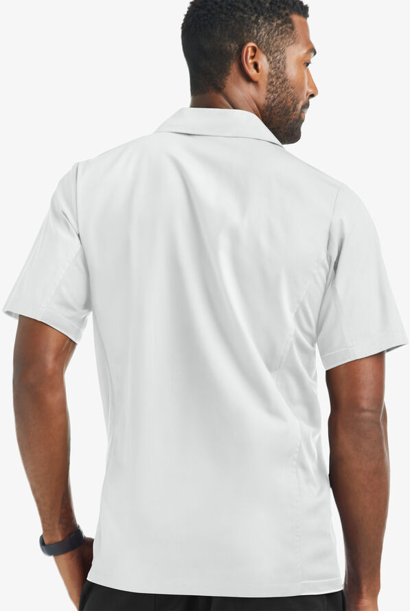 Camisa manga corta de gastronomía Versa de 65/35 poliéster/algodón con botones y 1 bolsillo para hombre - White - 2