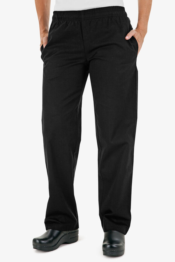 Pantalón de gastronomía UA CHEF™ con cintura elástica y 4 bolsillos para mujer - Black - 1