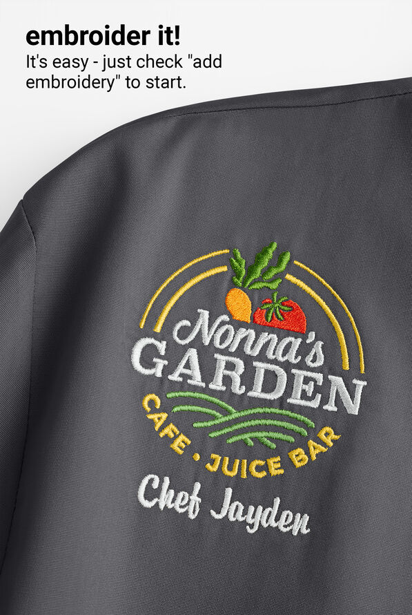 Chaqueta reversible manga larga de gastronomía CHEF 360 STRETCH con 2 bolsillos y doble abotonadura para hombre - Pewter - 5