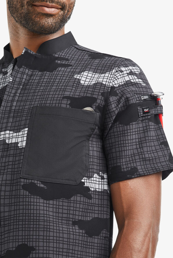 CHEF PERFORMANCE Men's 3-Pocket Zipper Closure Short Sleeve Chef Coat - null - 3