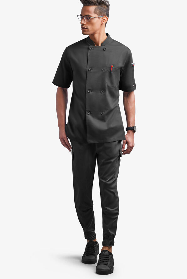 Industry Line Men's 7-Pocket STRETCH Jogger Chef Pants - Black - 4