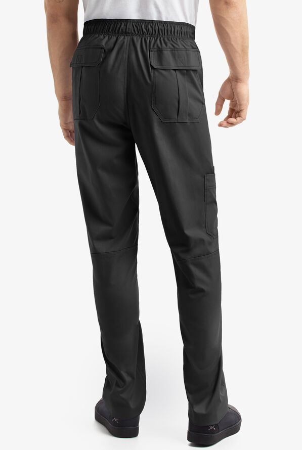 Industry Line Men's 7-Pocket STRETCH Utility Cargo Chef Pants - Black - 3