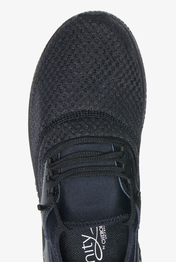 Infinity Women's Dart Black Reflective Athletic Lace Up Shoes - null - 2