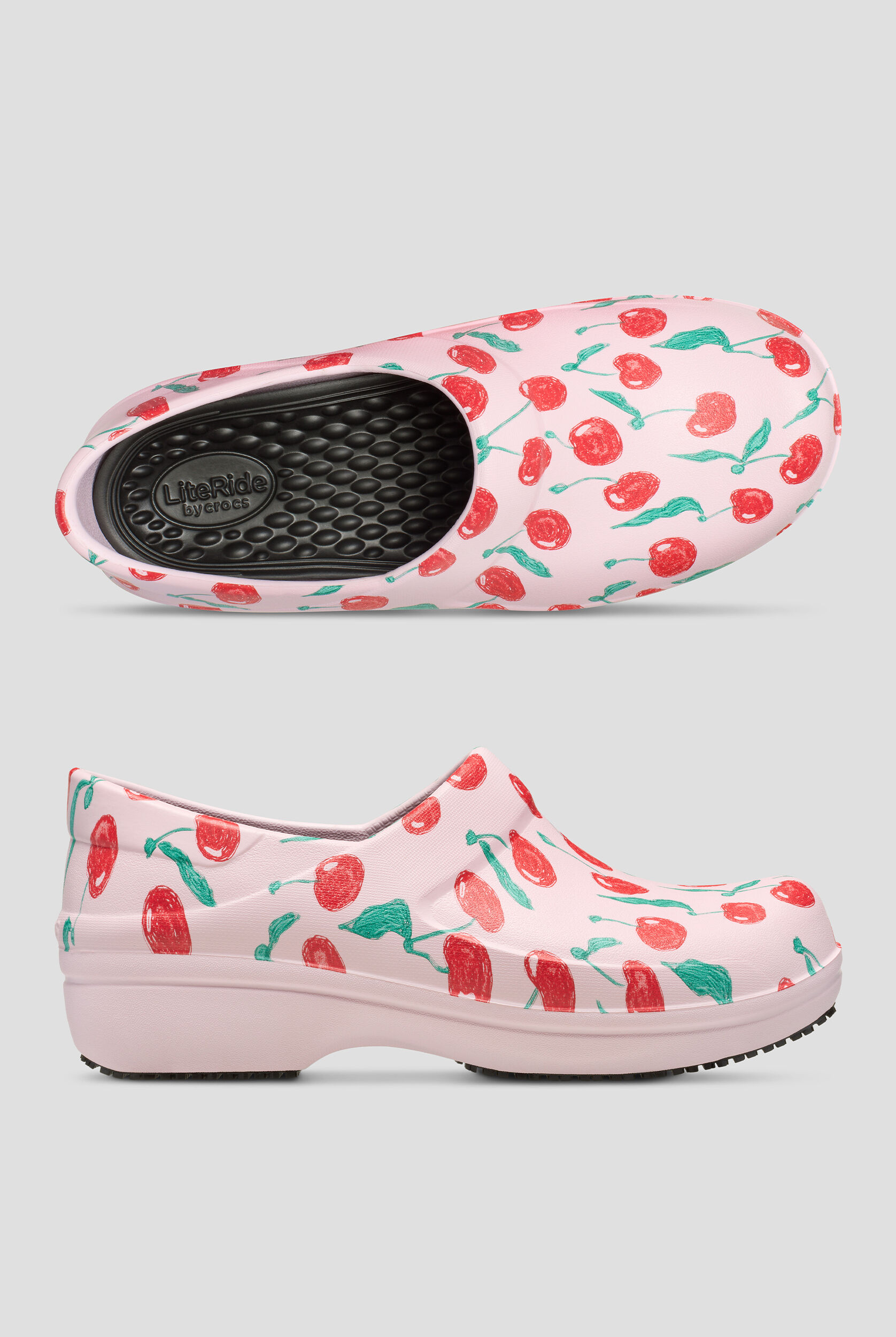 Crocs™ Women's Neria Pro II LiteRide Slip Resistant Cherry Print
