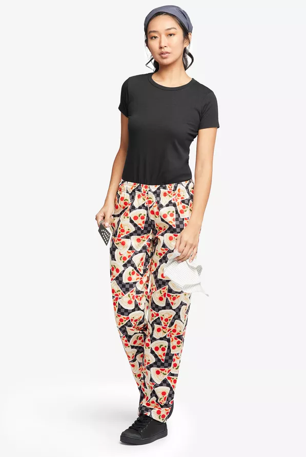 UA CHEF Pizza Party Women's 4-Pocket Classic fit Printed Chef UA CHEF Pizza Party Women's 4-Pocket Classic fit Printed Chef