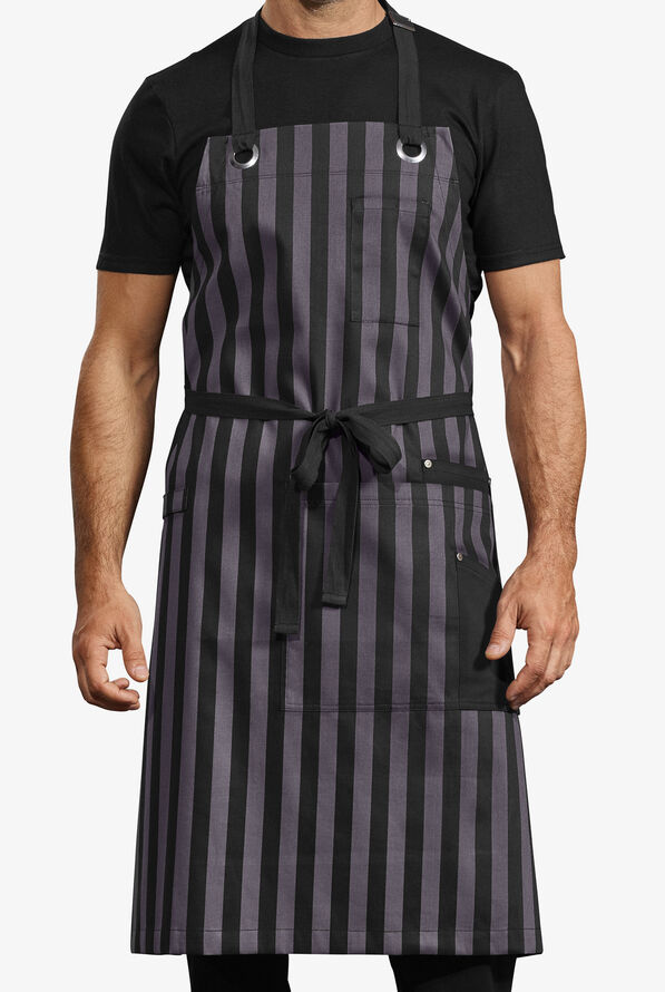Delantal Unisex Industry Line con Peto Ajustable y Banda para Toalla - Bold Stripes - null - 1