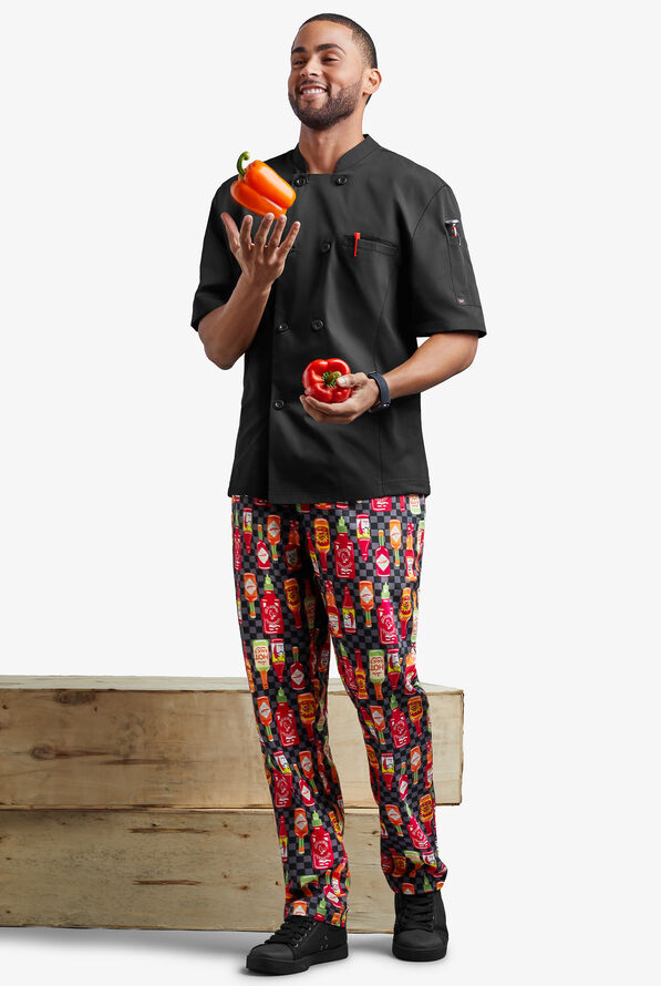 UA CHEF™ Saucy Men's 4-Pocket Baggy Printed Chef Pants - null - 2