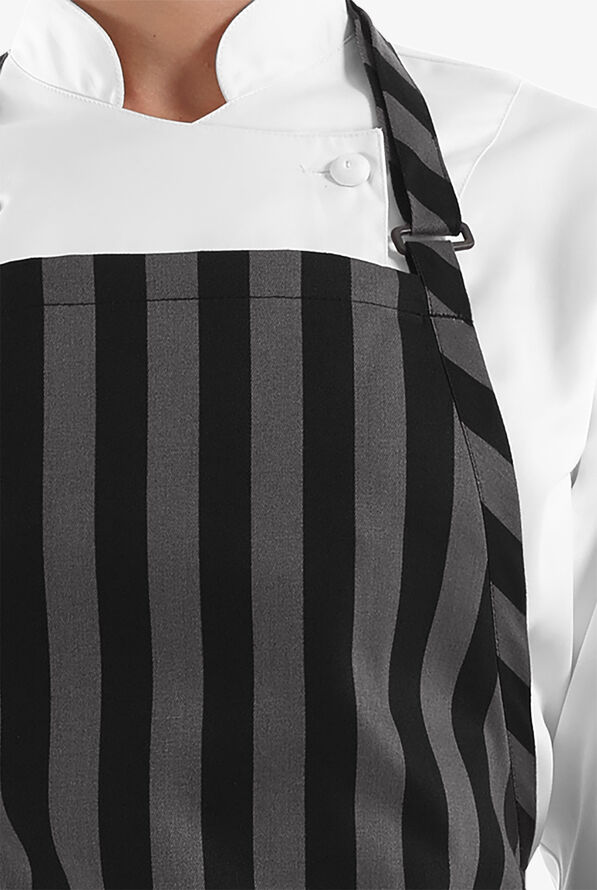 UA CHEF™ Bold Stripes Unisex 2-Pocket Adjustable Bib Printed Chef Apron - null - 2