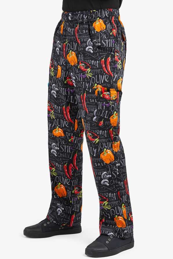 Pantalón estampado de gastronomía UA CHEF™ Chalkboard con 7 bolsillos para hombre - null - 1