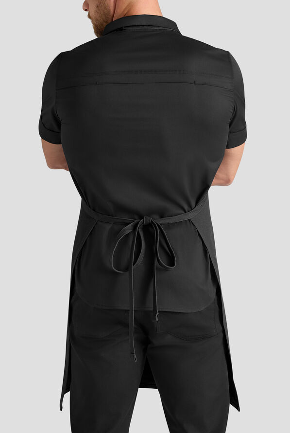 Industry Line Cavalry Twill Unisex Adjustable Bib Apron - Black - 4