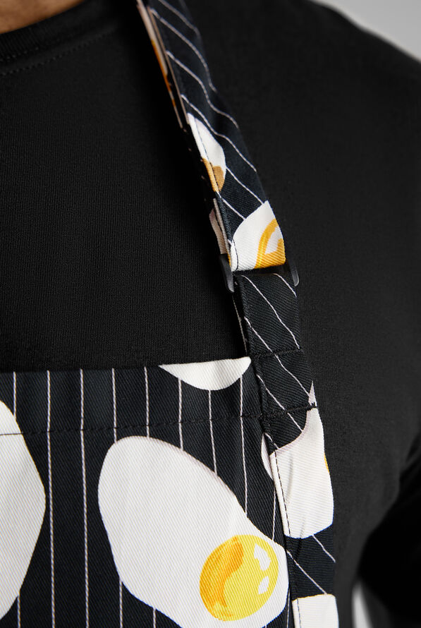 UA CHEF&trade; Eggspected Unisex 2-Pocket Adjustable Bib Apron 100% Cotton - null - 4