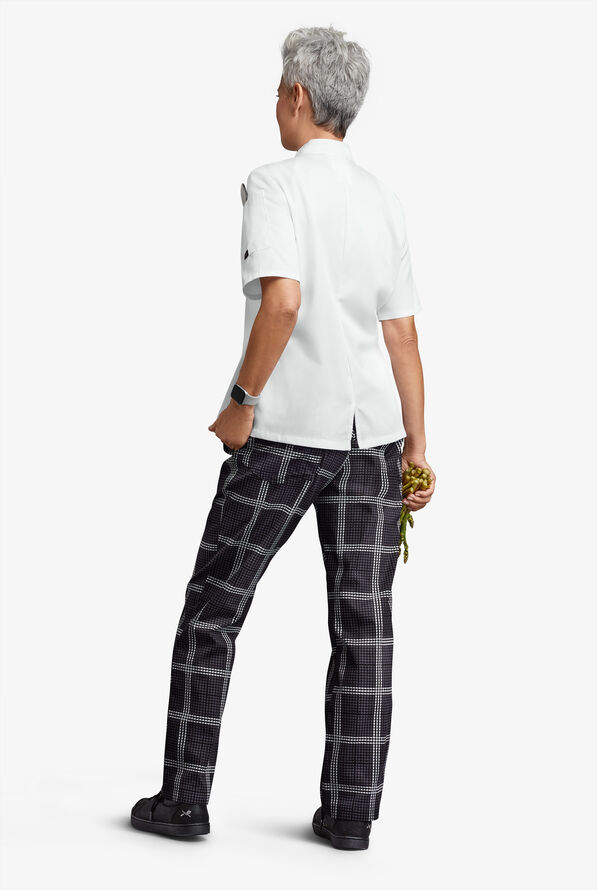 Pantalón estampado de chef UA CHEF™ Houndstooth Plaid con 4 bolsillos para mujer - null - 4