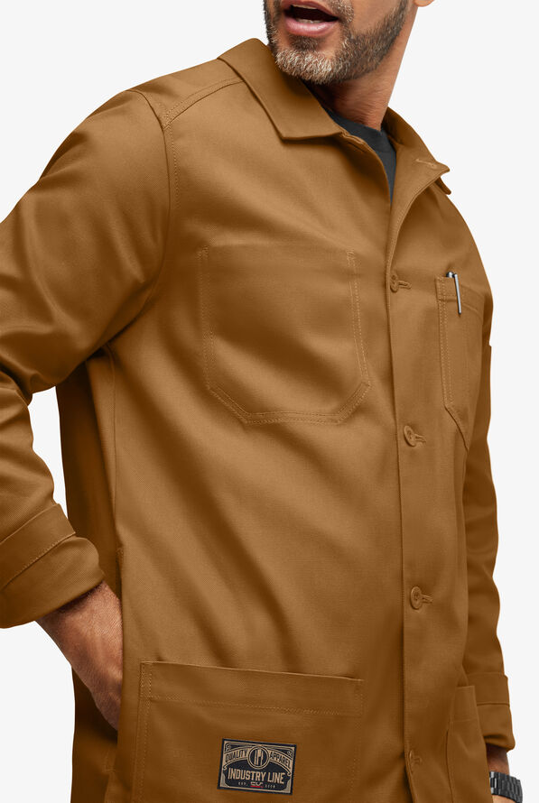 Chaqueta manga larga de chef Industry Line Workwear de largo 3/4 con 8 bolsillos para hombre - Rust - 2