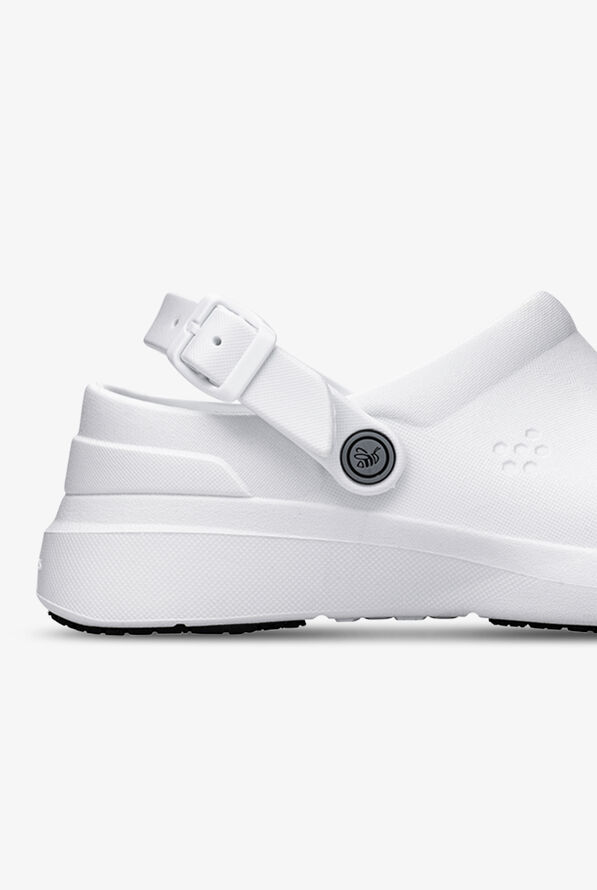 Joybees Work Unisex White Black Clogs - null - 4