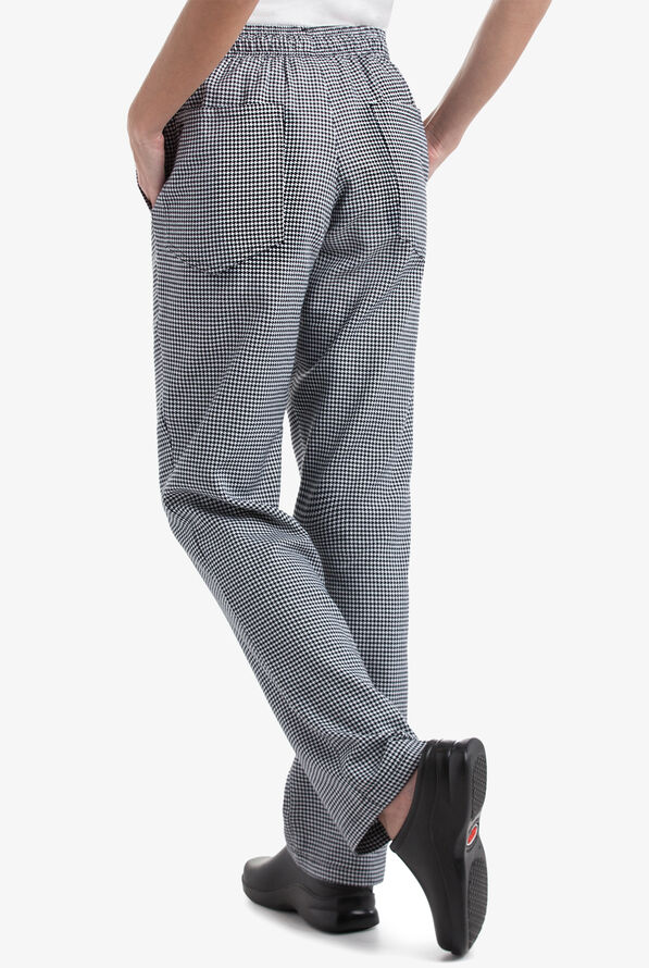 Pantalón estampado de gastronomía On the Line Value Houndstooth White con piernas cónicas y 4 bolsillos para mujer - null - 2