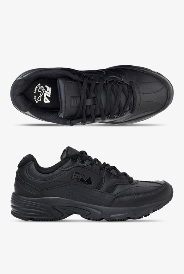 FILA Men's Memory Workshift Athletic Lace Up Shoes - Black - 1