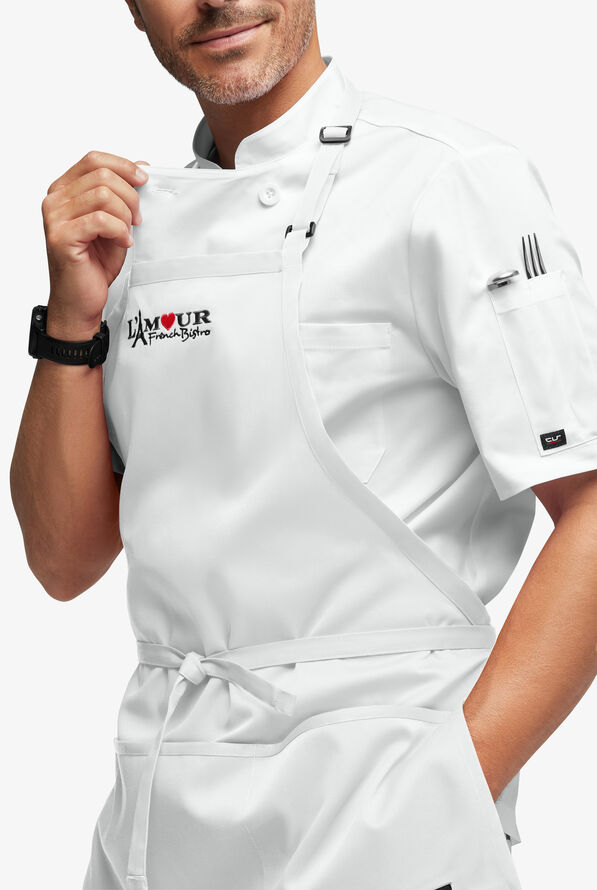 Chef Uniforms Unisex 3-Pocket Bib Chef Apron - White - 2