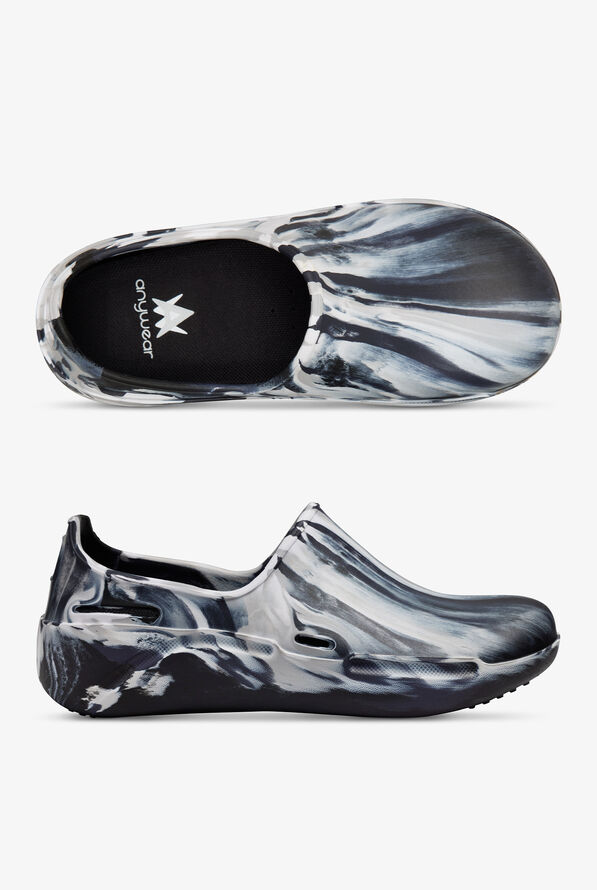 Anywear Streak Unisex Brushed Darkness Slip On Clogs, Medical Clogs