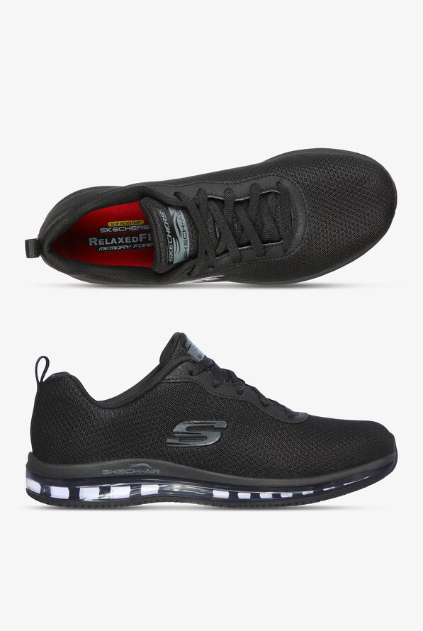 Skechers Work Women's Skech-Air SR Chamness Athletic Lace Up Shoes - Black - 1