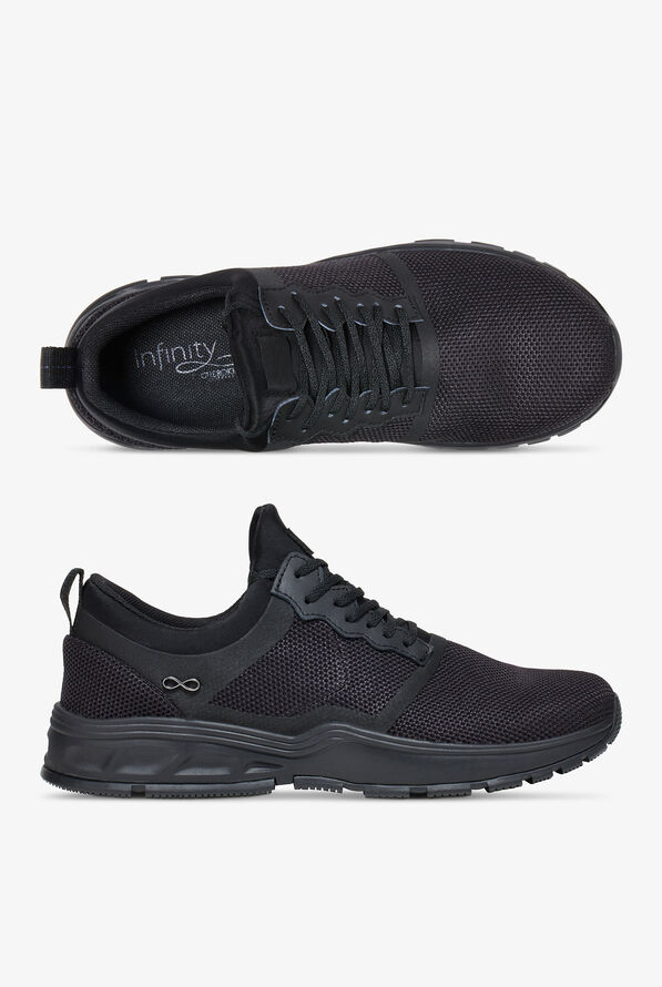 Infinity Men's Fly Black on Black Athletic Lace Up Shoes - null - 1