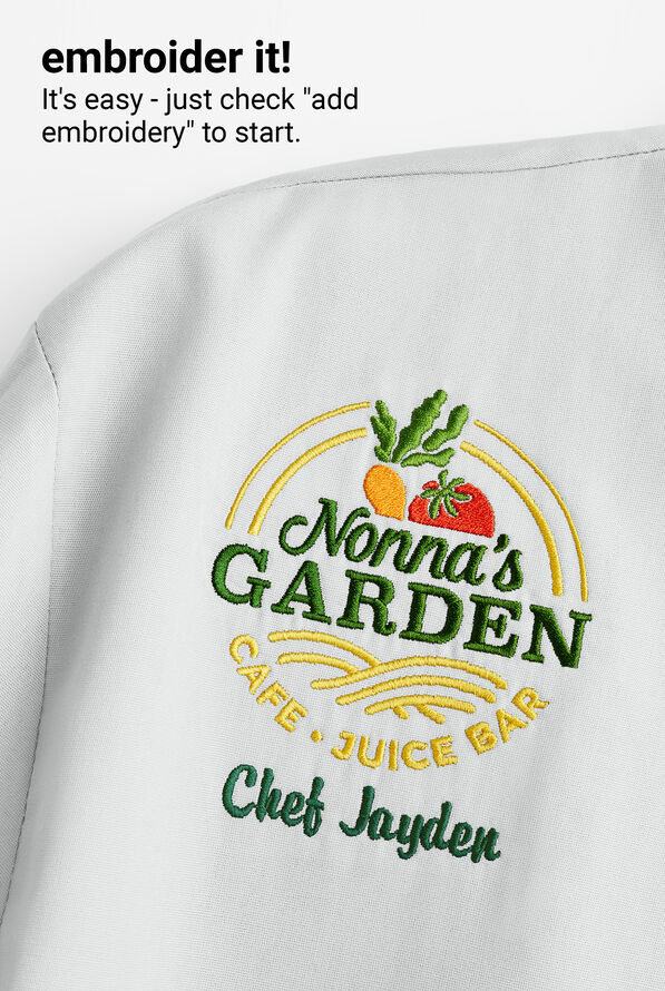 Chef Uniforms Women's 3-Pocket Short Sleeve Executive Chef Coat - White/Black - 5