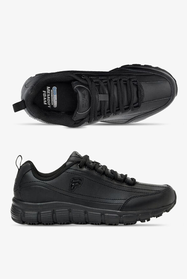 FILA Women's Radiance Athletic Lace Up Shoes - Black - 1