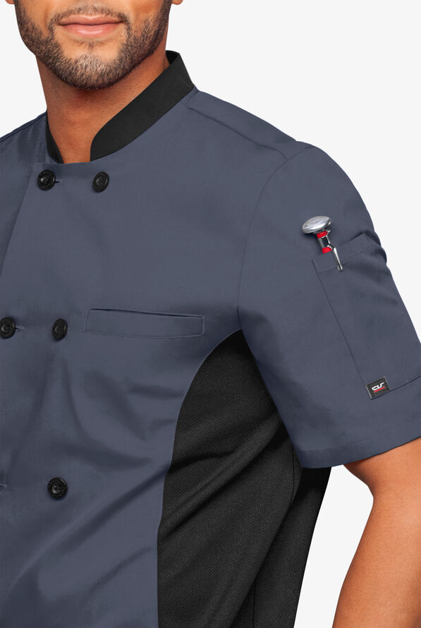 Industry Line Men's Short Sleeve Coat, Men's Lightweight Chef Coats