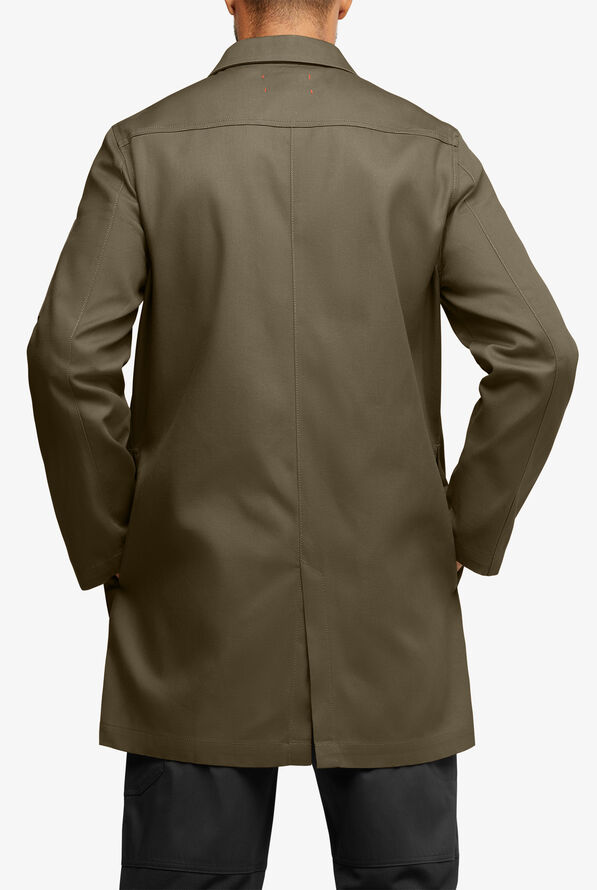 Industry Line Workwear Men's 8-Pocket 3/4-Length Long Sleeve Chef Coat - Olive - 4
