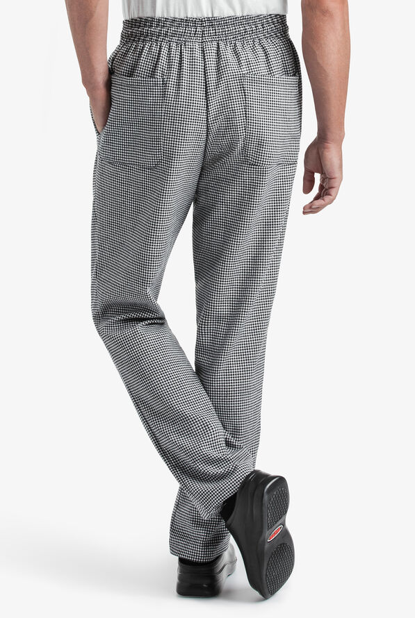 Pantalón estampado de gastronomía On the Line Value Houndstooth White de corte holgado con 4 bolsillos para hombre - null - 2