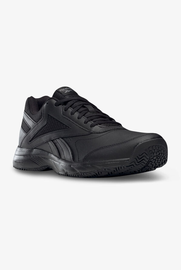 Reebok Men's Work N Cushion 4.0 SR Athletic Lace Up Shoes - Black/Black - 4