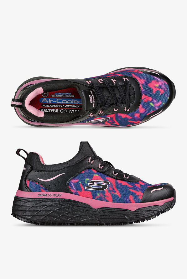 Skechers Work Women's Max Cushioning Elite SR Black/Multi Athletic Slip On Shoes - null - 1