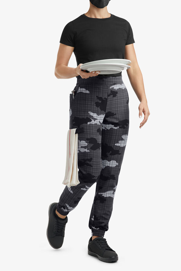 Pantalón estampado de gastronomía CHEF PERFORMANCE STRETCH Camouflage estilo jogger con 5 bolsillos para mujer - null - 6