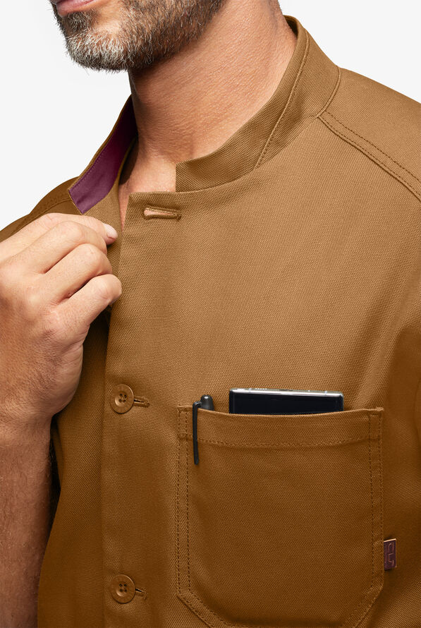 Industry Line Men's Short Sleeve Workwear Style Coat - Rust - 5