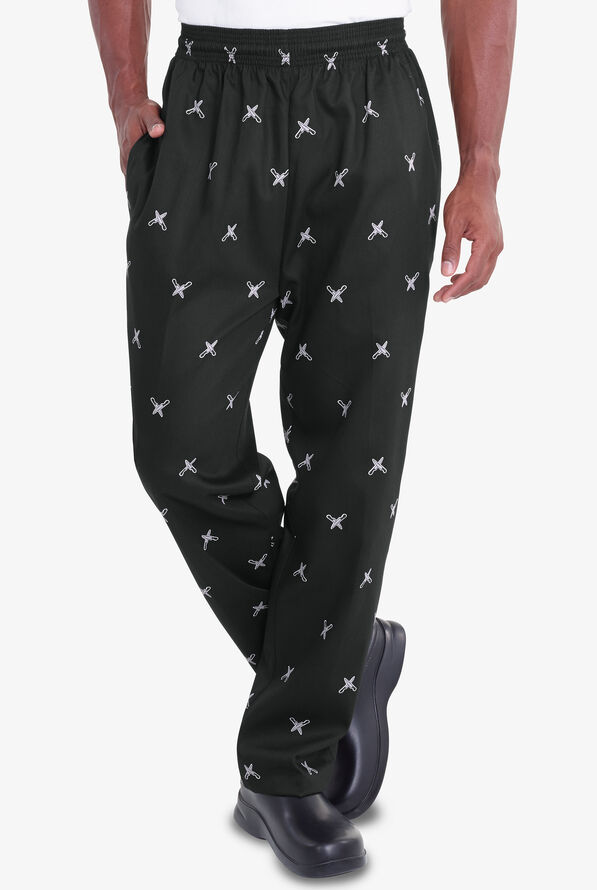 Pantalón estampado de gastronomía UA CHEF™ Knives de corte holgado con 4 bolsillos para hombre - null - 1