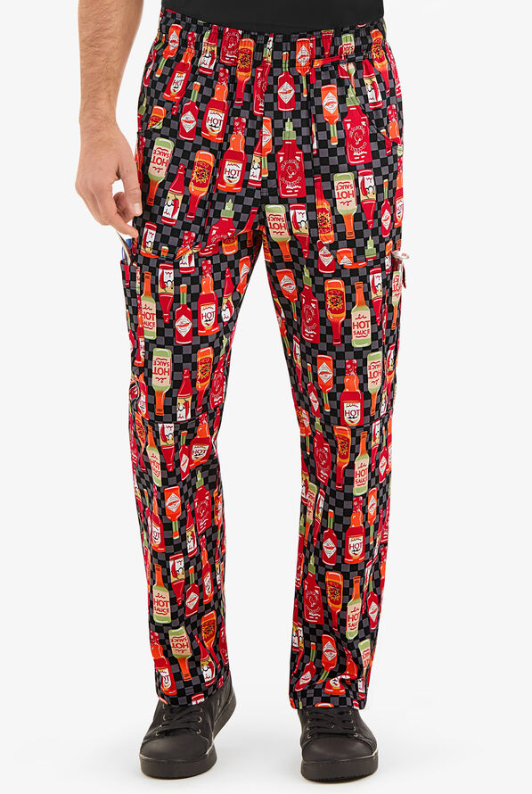 UA CHEF&trade; Saucy Men's 7-Pocket Utility Printed Chef Pants - null - 1