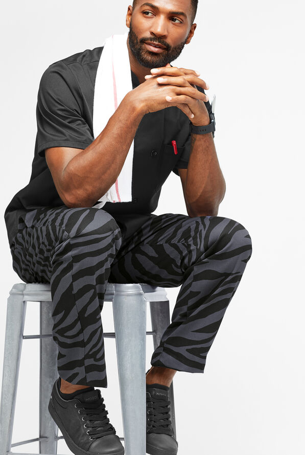 UA CHEF™ Zebra Men's 4-Pocket Relaxed fit Printed Chef Pants - null - 4