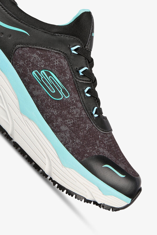 Skechers Work Women's Max Cushioning Elite SR Black/Teal Athletic Slip On Shoes - null - 3