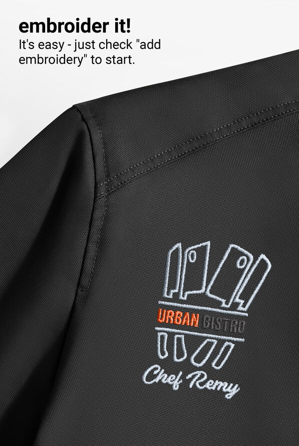 Industry Line Men's Short Sleeve Workwear Style Coat - Black - 6