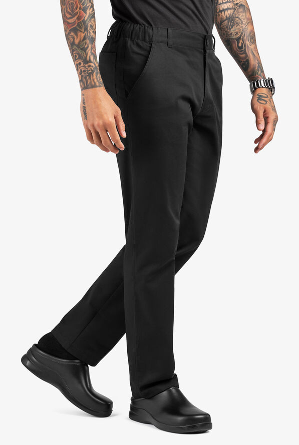 Pantalón de gastronomía UA CHEF™ Executive con piernas delgadas y 4 bolsillos para hombre - Black - 1