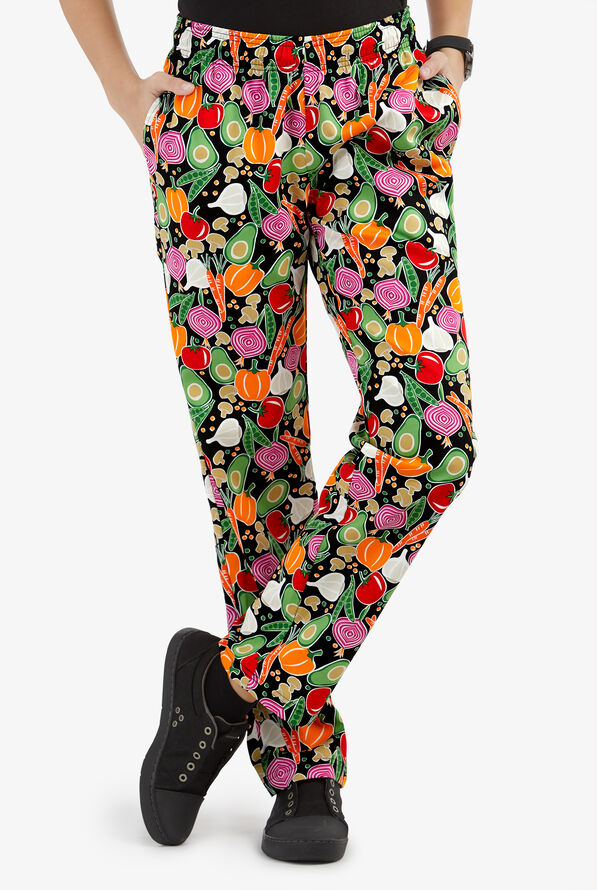 UA CHEF&trade; Garden Medley Women's 4-Pocket Elastic Waistband Printed Chef Pants - null - 1