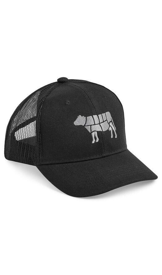 Chef BEEF 6 Panel Mesh Back Baseball Cap - Black/Charcoal - 1