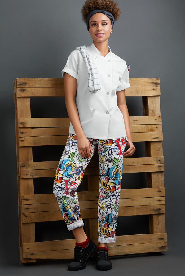 Pantalón estampado UA CHEF™ Graffiti con cintura elástica y 4 bolsillos para mujer - null - 2