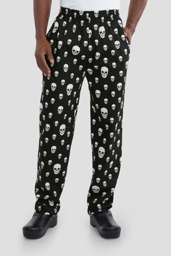 Men's Baggy Printed Chef Pants - Skullinary - null - 1