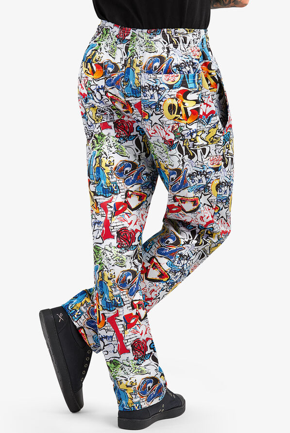 Pantalón estampado de gastronomía UA CHEF™ Graffiti de corte holgado con 4 bolsillos para hombre - null - 2