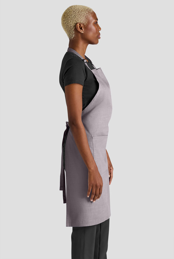 Delantal ajustable unisex de chef Industry Line de algodón flameado con pechera - ZINC GREY - 2
