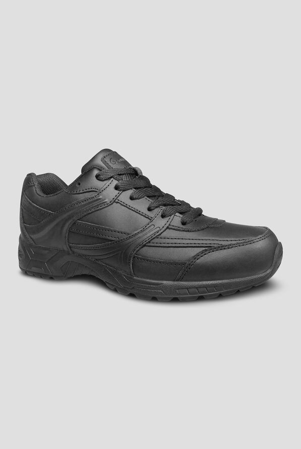 Genuine Grip Men's Slip Resistant Leather Work Shoe - Black - 1