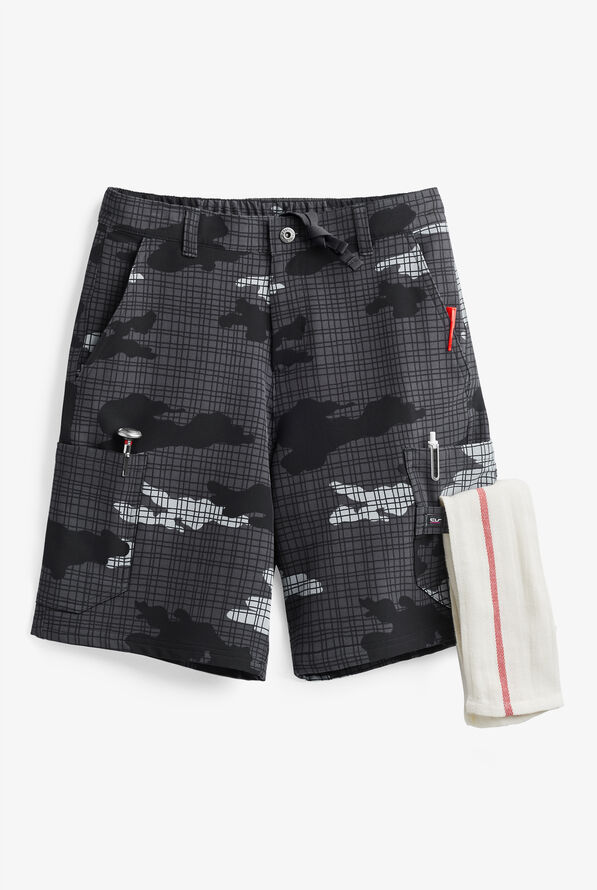 Pantalón corto estampado de gastronomía Chef Performance Camo STRETCH tipo cargo con 6 bolsillos para hombre - null - 1