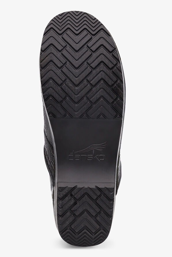 Dansko Women's Professional Tooled Leather Clogs - Black - 6