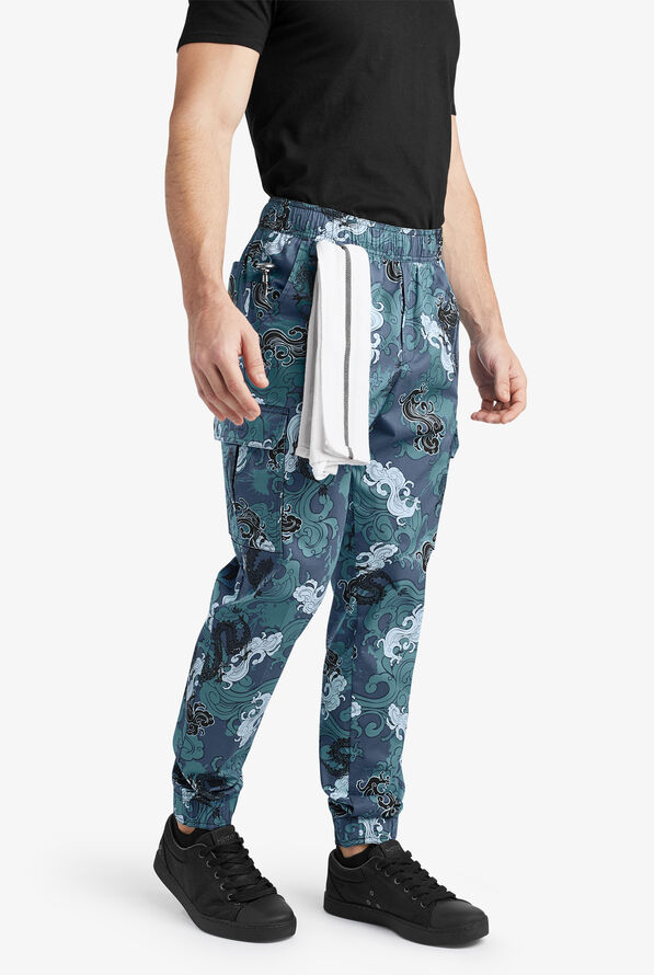 Chef 360 Men's Printed Utility STRETCH Jogger Pants, Chef Pants